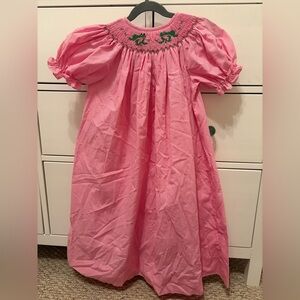 Amanda Remembered Homemade Children’s Clothing Frogs Smocked Dress Size 5